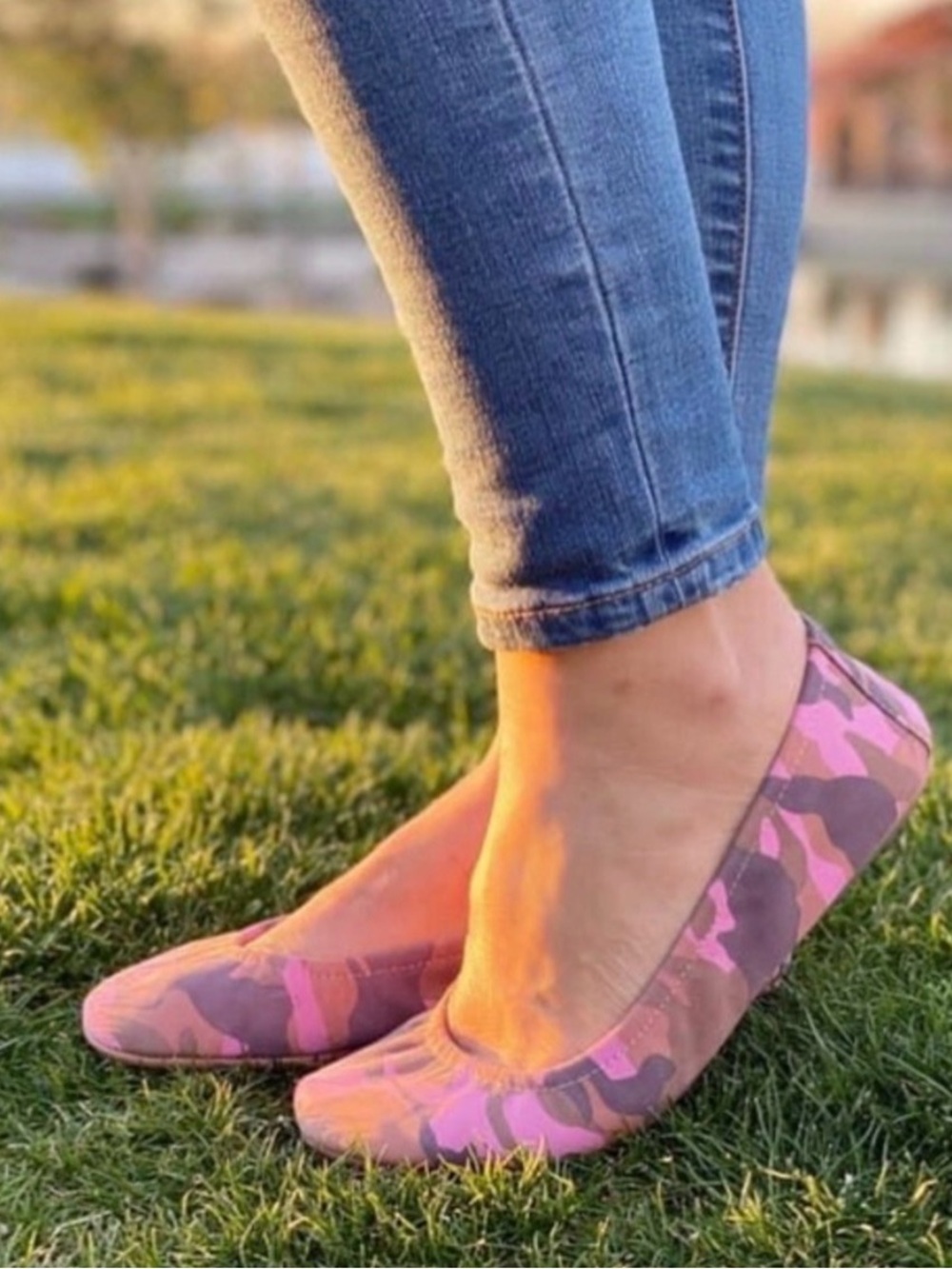 Women’s Pink Camo Ballet Flats